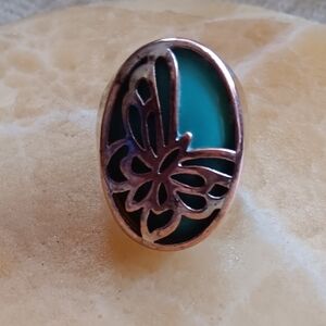 Silver Tone Butterfly Ring